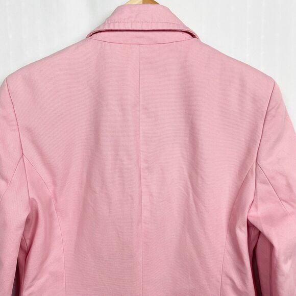 Esprit Trench Coat Jacket Size‎ M Bubblegum Pink Twill Mid Length Barbiecore Y2K - Picture 11 of 16